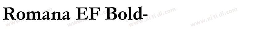 Romana EF Bold字体转换